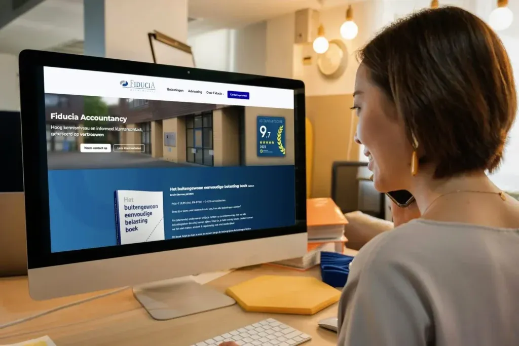 Het WordPress webdesign voor Fiducia Accoutanncy heeft een professionele maar toch persoonlijke uitstraling.