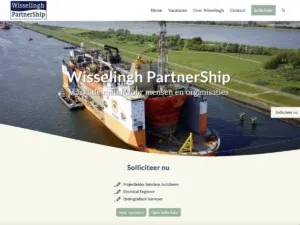 webdesign Wisselingh direct solliciteren popup en floating button