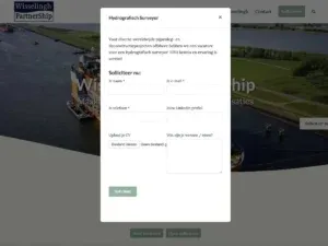 webdesign Wisselingh eenvoudig solliciteren popup formulier
